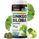 BIO KRAUTER Ginkgo Biloba Gummies - 90 Veganske tykkere - Ginkgo Biloba Kosttilskud til brain Support - 120 mg Standardized Extract - Pectin- baseret formel