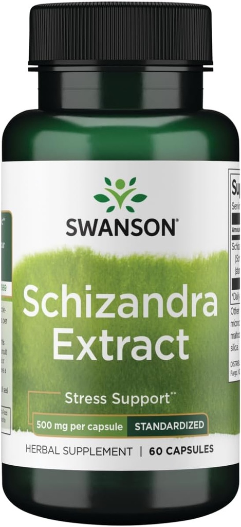 Swanson Schizandra Extract 500 Milligram 60 Kapsler