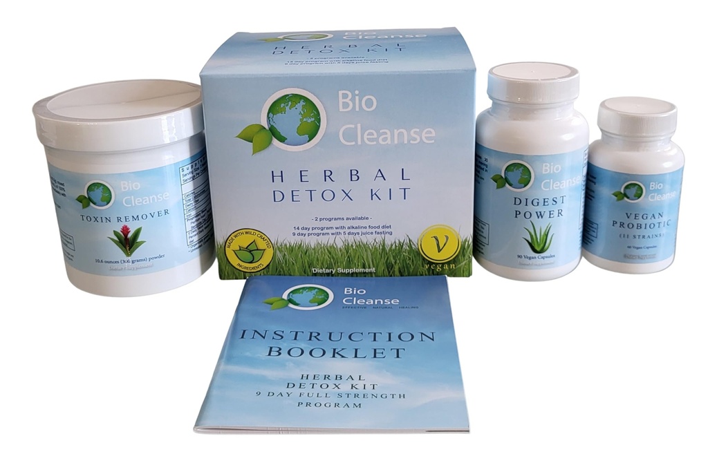 Bio Rense Detox Kit, omfatter Probiotisk Formel, Største Power og Bentonit Psyllium, Colon Care, Sund Elimination og Gut Sundhed