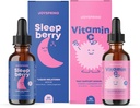 JoySpring C-vitamin dråber til børn - immunstøtte med zink og hyldebær & SleepBerry Melatonin til børn med hyldebær