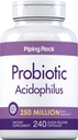 Piping Rock Probiotic Acidophilus Kapsler: 124; 250 Millioner CFU: 124; 240 Piller: 124; Kosttilskud: 124; Ikke- GMO, Gluten Free