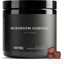 Mushroom Gummies - Ultra High Potency 10: 1 Uddrag med Lions Mane, Chaga & Reishi - Kraftfuld 10-Mushroom Blend - Third-Party Lab Testet - 90 Gummies