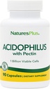 Natures Plus Acidophilus med Pectin - 90 Kapsler - Probiotisk supplement med 1 billion Viable Cells & Pectin - Vegan, Gluten Free - 90 Servere