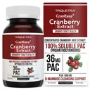 CranEaze ®: Cranberry Juice Extract Plus D- Mannose - 36 mg PAC, 100% Opløselig PAC - Understøtter urinvejssundhed - mest effektive Cranberry piller til kvinder, UTI Cranberry supplement - 60 kapsler