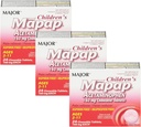 MAPAP Acetaminophen 160 mg Chewable Tablets - Pain Reliever / Fever Reducer - Aspirin Free - Ibuprofen Free - for alderen 2 til 11 - 24 Greve (3 Pack)