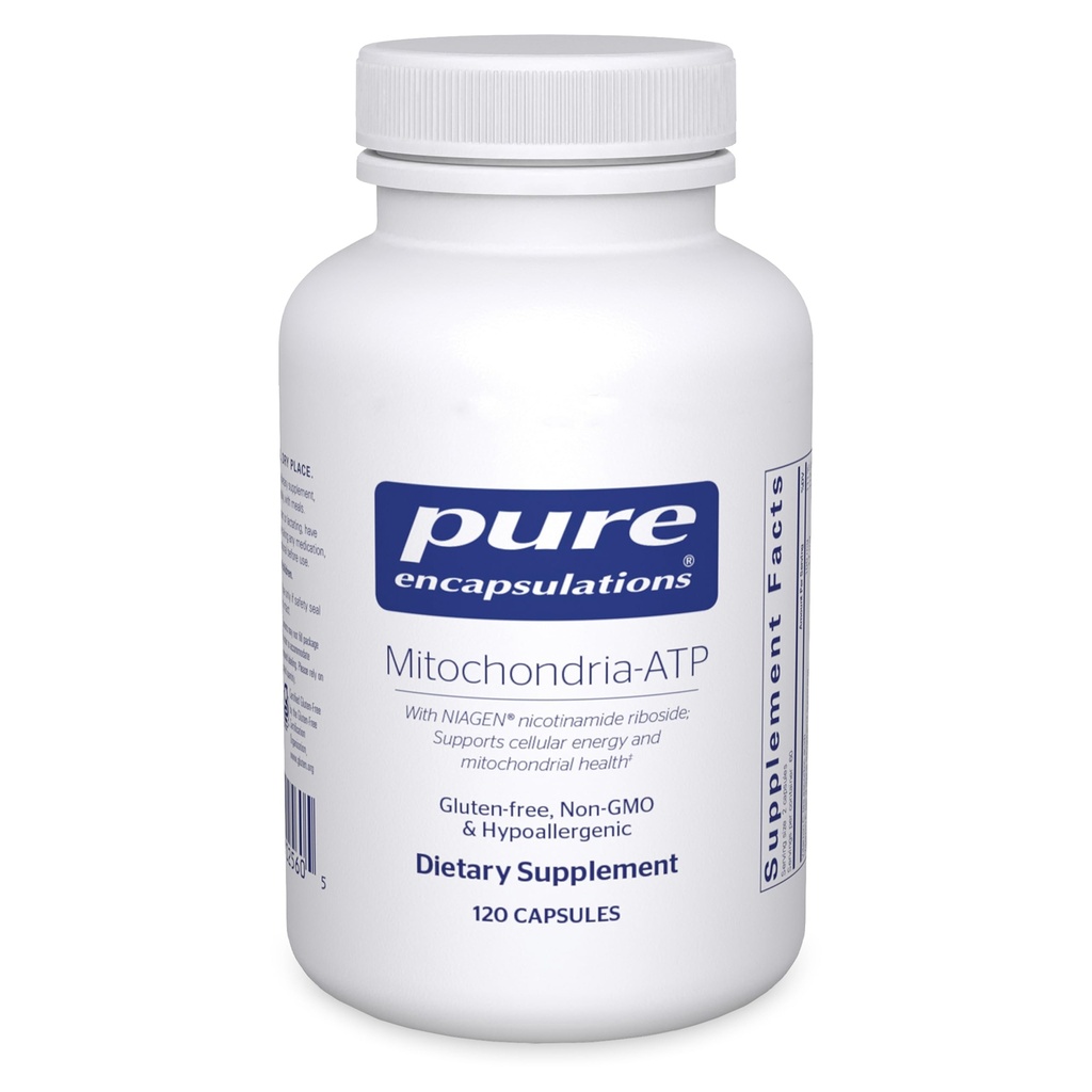 Pure Encapsulations Mitochondria-ATP - Mitochondrial Support - ATP Production Aid* - with Vitamin C, Vitamin E & Thiamin - Antioxidant Support - 120 Capsules