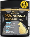 95% Omega 3 Fish Oil for Dogs & Cats, Vet- Formuleret med RTG Forarbejdet Salmon Oil, Maksimum EPA & DHA, Understøtter hjerte, hud, Coat, Fælles Heart & immunforsvar, 100 Soft Gels