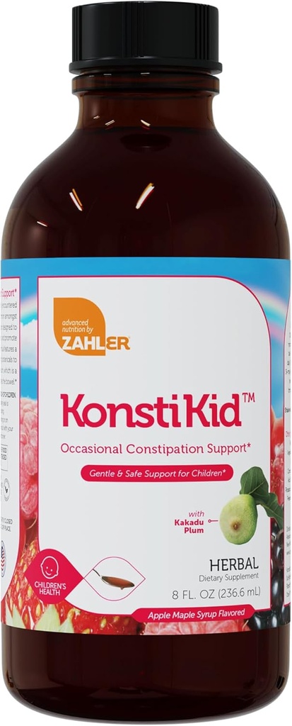 Zahler KonstiKid, Kids Forstoppelse Support, LiquidForstoppelse Ease, Understøtter Regularitet & fordøjelse Sundhed, 8OZ