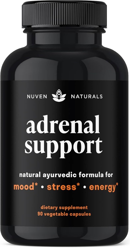 Adrenal Support - Cortisol Manager & Adrenal Support Supplements with Ashwagandha Extract, Rhodiola Rosea, Holy Basil to Support Stress, Fatigue & Energy | Adaptogens for Daily Support | 60 Capsules
