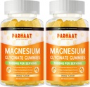 Magnesium Glycinat Gummies 1000mg - Sugar Free Magnesium Kalium Supplement med D-vitamin, B6, CoQ10 for Calm Mood & Sleep Support - 120 Orange Gummies 2 Pac