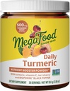MegaFood Daglig gurkemeje Booster pulver - gurkemeje supplement -med sort peber ekstrakt, Tart Cherry & C-vitamin - Vegan - Made without 9 Food Allergens - 2.08 Oz (30 Servere)
