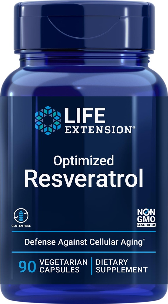 Life Extension Optimeret Resveratrol, 90 vegetariske kapsler