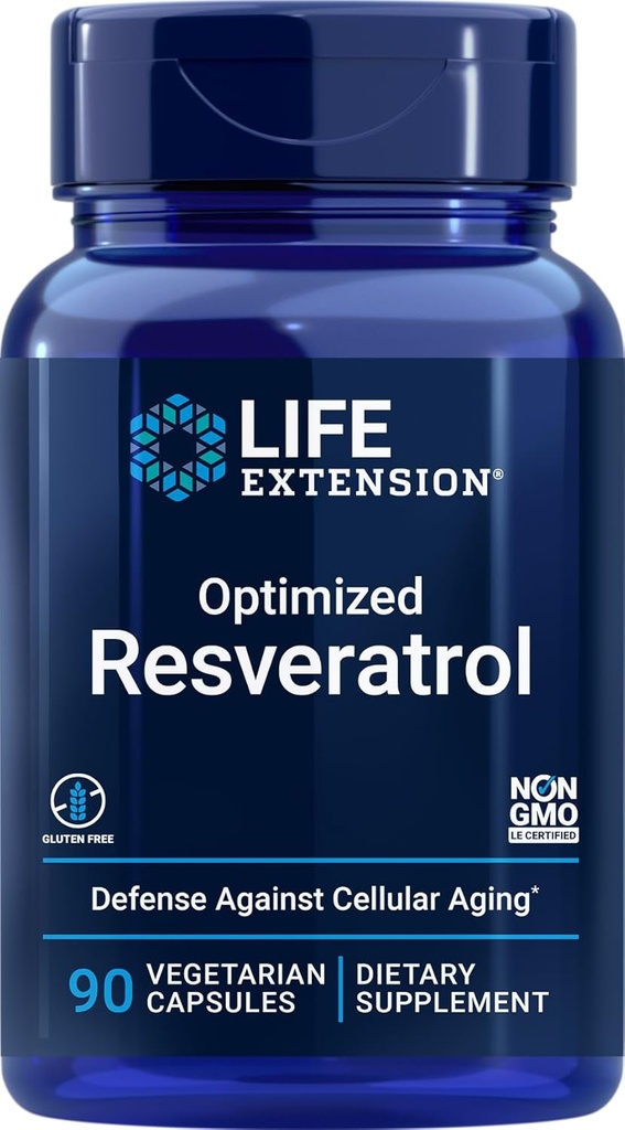 Life Extension Optimeret Resveratrol, 90 vegetariske kapsler