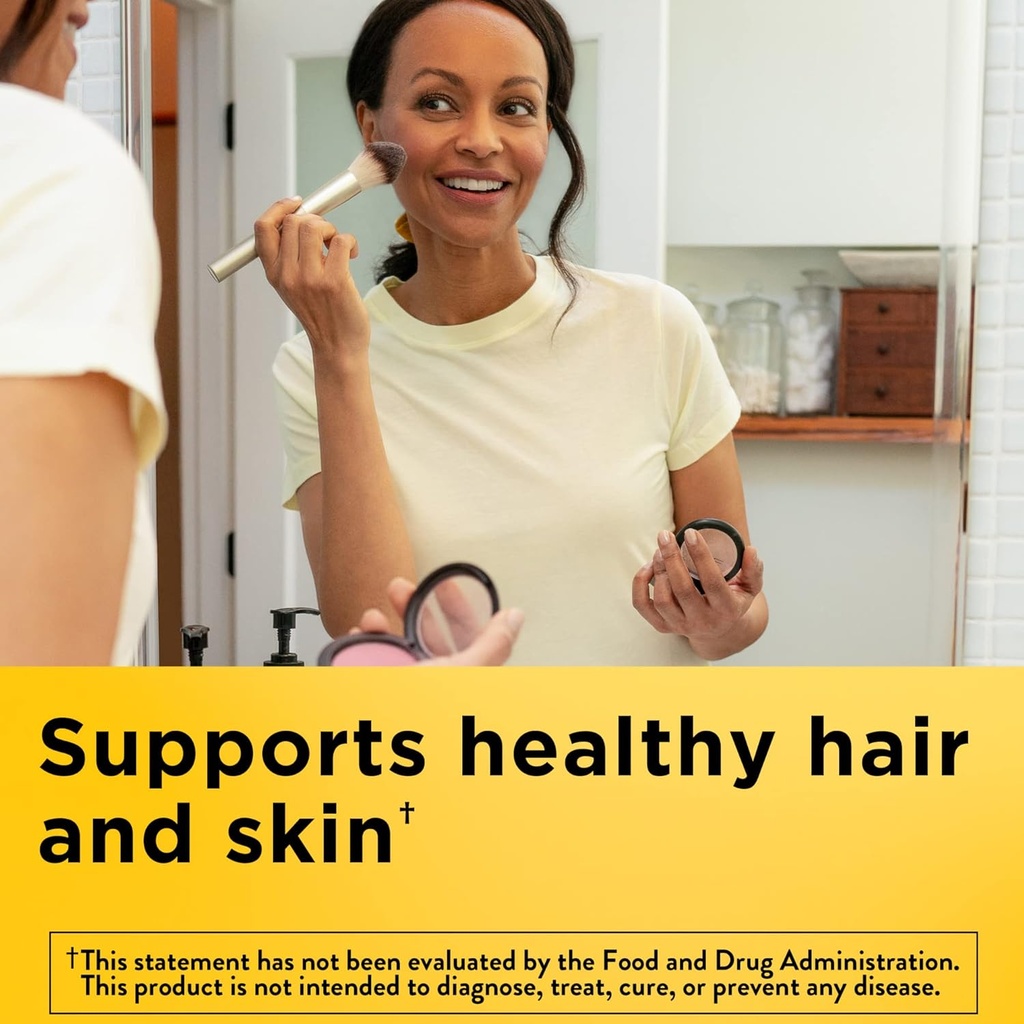 Nature Made Biotin 1000 mcg, Dietary Supplement Supports Healthy Hair & Skin, 120 Softgels, 120 Day Supply (Pack of 2)