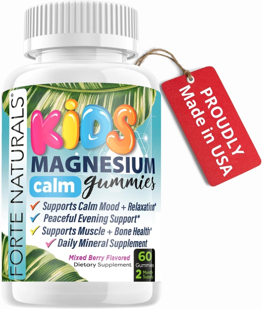 Kids Magnesium rolig gummier til søvn, for sengetid, 60 greve kosttilskud lavet i USA