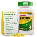 Tidligt lav dosis Aspirin 81mg for voksne - Smerte Reliever for mindre Aches & Feber Reducer - Sammenlignet med den aktive ingrediens i Bayer - Lav styrke Enteric Overtrukket Aspirin - 500 tabletter