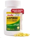 Tidligt lav dosis Aspirin 81mg for voksne - Smerte Reliever for mindre Aches & Feber Reducer - Sammenlignet med den aktive ingrediens i Bayer - Lav styrke Enteric Overtrukket Aspirin - 500 tabletter
