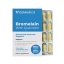 VitaMedica Bromelain & Quercetin Supplement - 500mg Bromelain 250mg Quercetin - 2400 GDU for Immunitet, fælles støtte, inflammation og muskel opsving - 20 Veganske kapsler - 5 dages forsyning