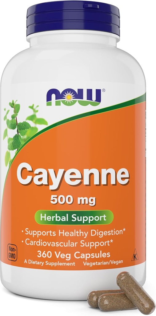 Nu Cayenne (Capsicum annuum) 500 mg, 360 Veg kapsler