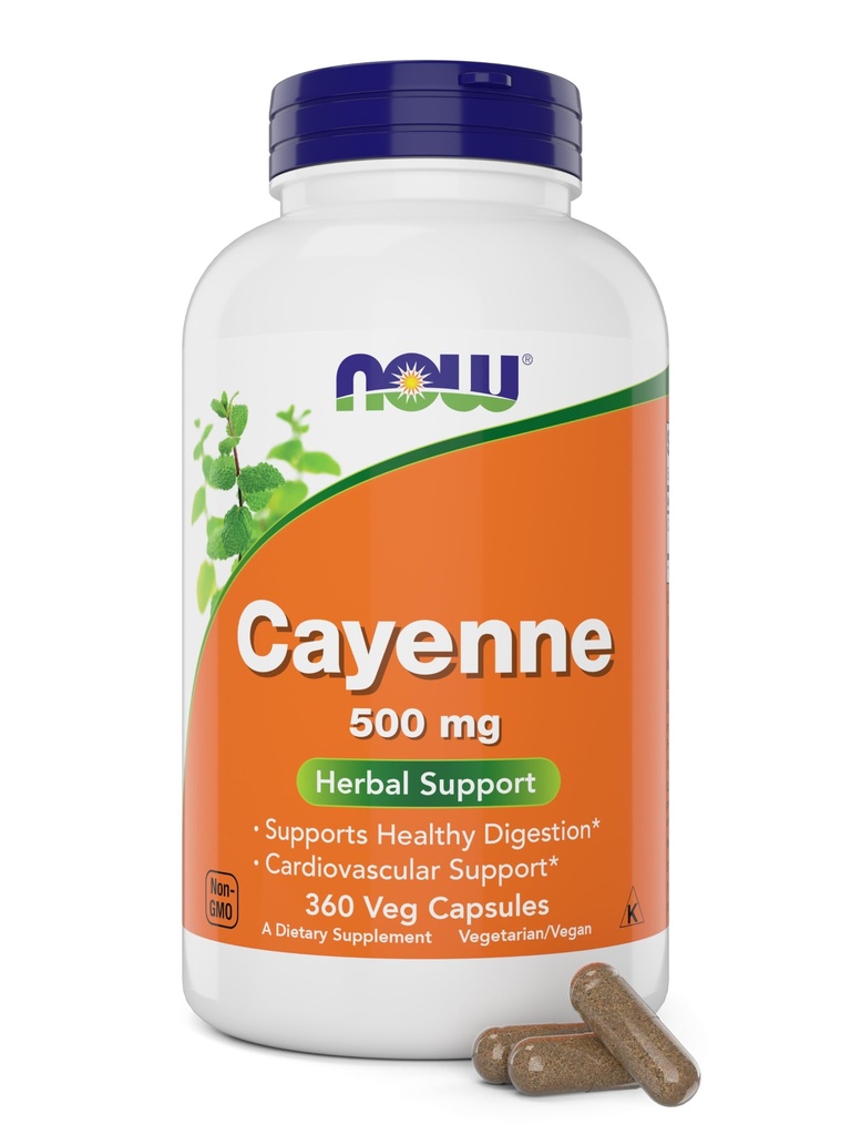 Nu Cayenne (Capsicum annuum) 500 mg, 360 Veg kapsler