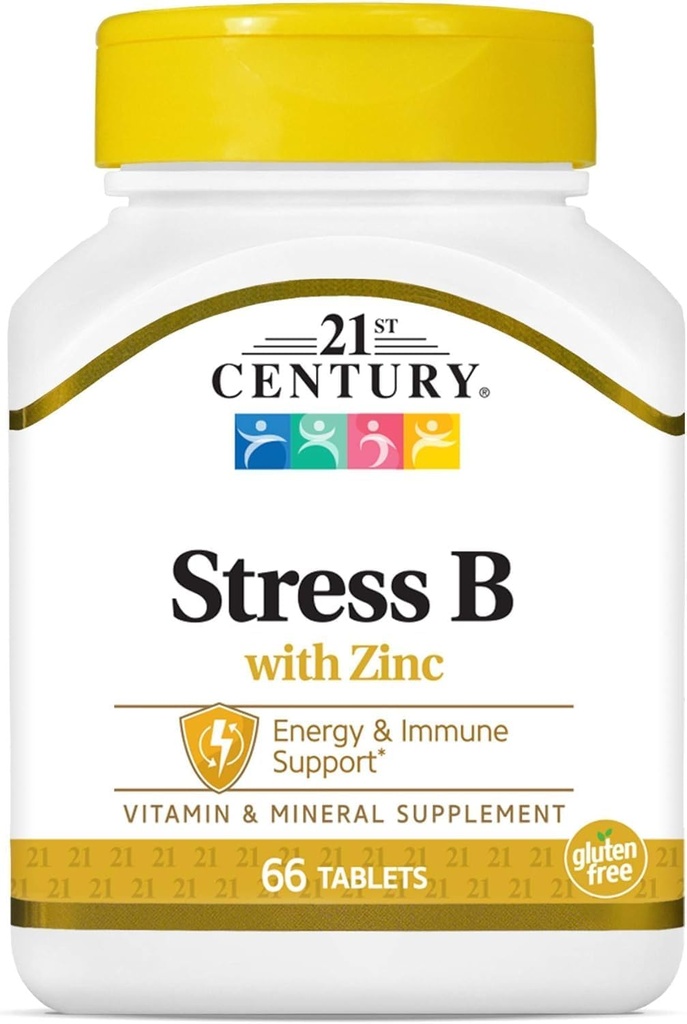 21. århundrede Stress Vitamin B med zink 66 Tabs