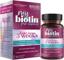 Renhed Produkter MyBiotin ProClinical - Thicker Hår Starter i 3 uger og kampe Rynker - MB40X Patenteret Biotin Matrix w / Astaxanthin - 40X Mere Opløselig vs Ordinary Biotin 30 Veg Cap