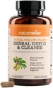Naturewise Total Colon Care Herbal Cleanse - Med Prebiotika, Botanicals, & Antioxidanter - for regelmæssig tarmbevægelse, fordøjelse, Gut Sundhed - Vegan, Gluten- fri, Non- GMO - 60 kapsler [2-måned Tilgang]