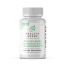 Sunde urter Fremstillede havmosser Kapsler 124; 2280mg Advanced Ocean Green Complex Irish Sea Moss Superblare 124; US- Made, Vegan, Non- GMO, Easy- Swallow (60 Kapsler)