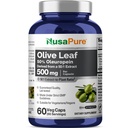 NusaPure Olive Leaf 50: 1 Extract, 500 mg Tilsvarende 25,000mg - 50% Oleuropein Vegan / Vegetar - Super Strength No Oil 60 Capsules