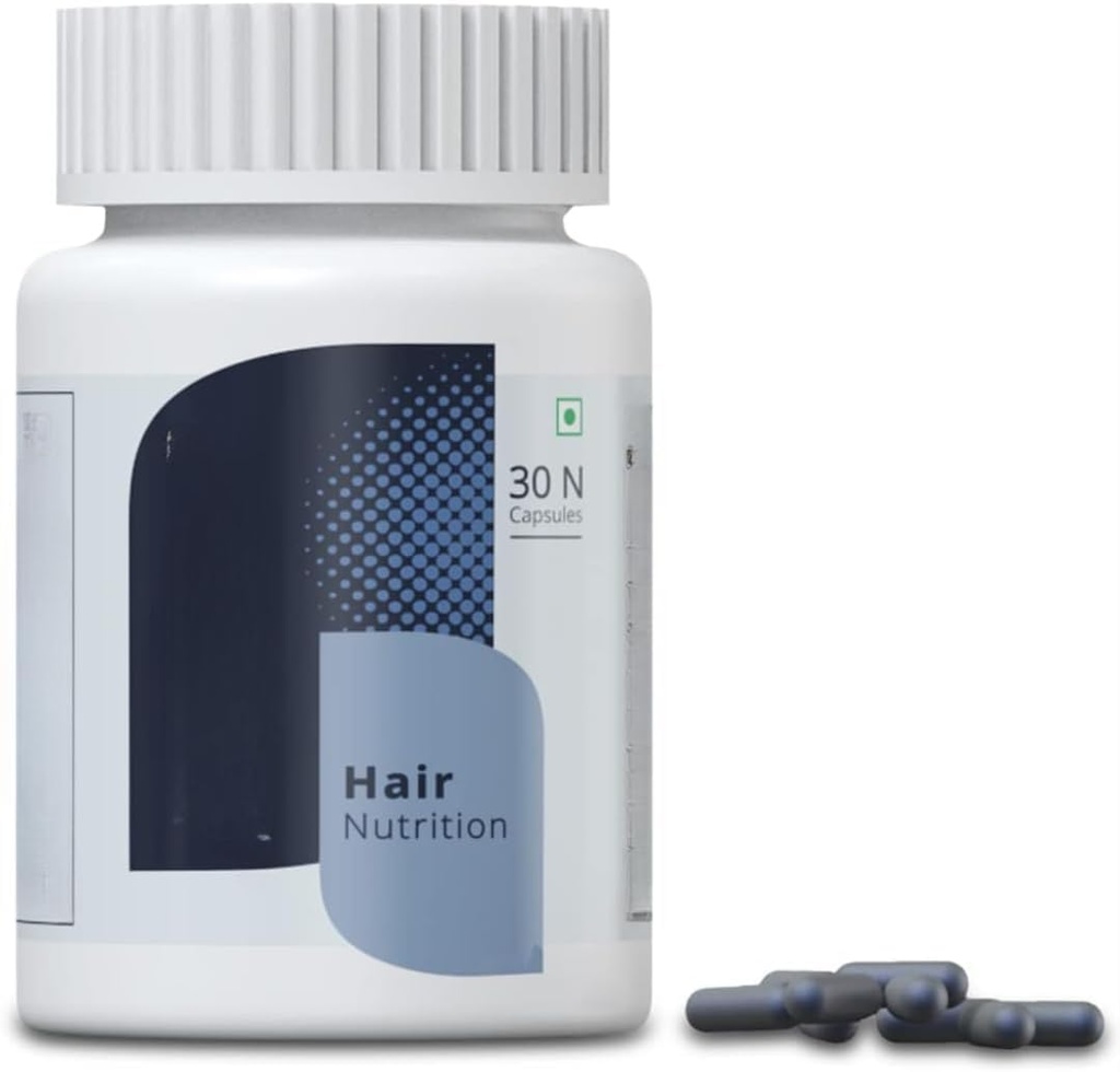 Hår Nutrition Supplement med biotin, vitaminer, mineraler, aminosyrer & DHT blokkere til hårvækst, nærende, Styrker & Reducerer hårfald for mænd og kvinder - 30 Veg kapsler (1 måned)