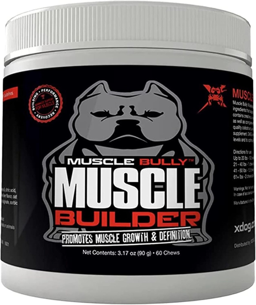 Muskel Builder til hunde - Kombinerer klinisk bevist muskeltræning ingredienser, der understøtter muskelvækst, størrelse, definition og Endurance. Ultimate Canine Muscle Building Supplement.