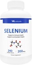 ML Naturals Selenium 200mcg 240 Vegetabilske kapsler. Understøtter immunsundhed, NSF- certificeret & cGMP- compliant