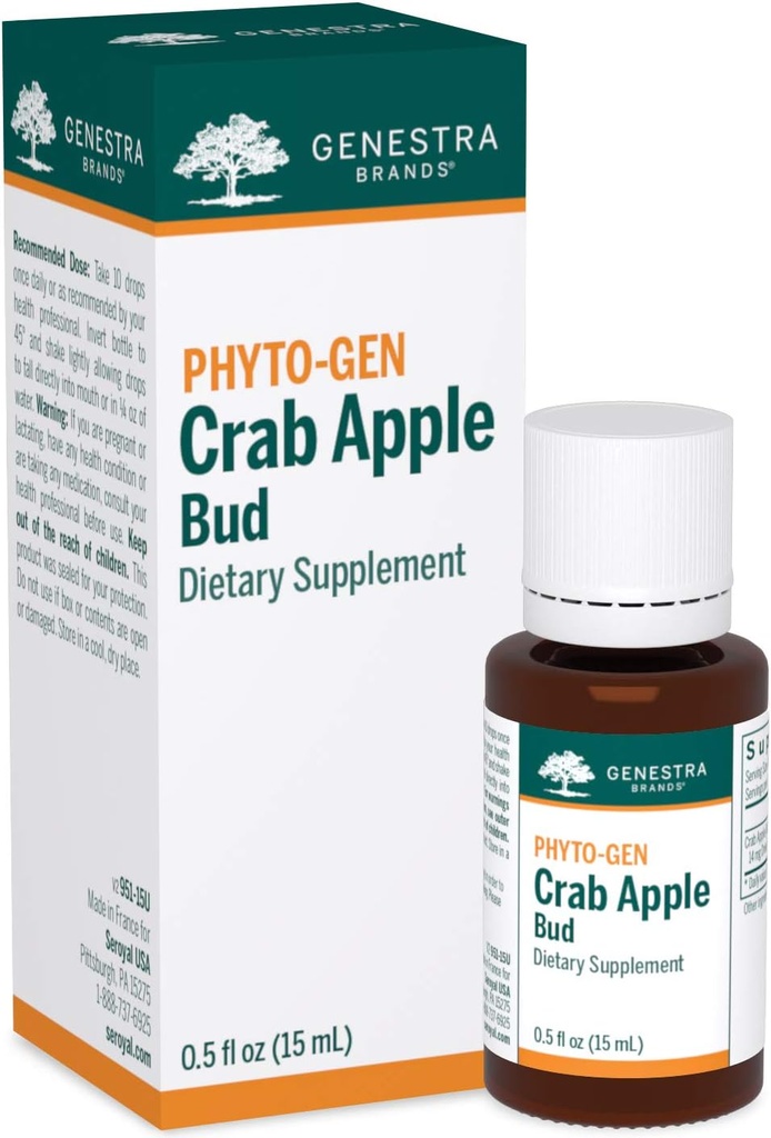 Genestra Brands Crab Apple Bud | Herbal Supplement | 0.5 fl. oz.