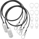 Medca Hearing Aid Clips - Beskyttende Holder med Anti Lost Lanyard Cord - Rope med Loops og Clip og Security Clip Ideel til bag øret hørelse hjælpemidler og personlige lyd forstærkere, (pakke af 2)