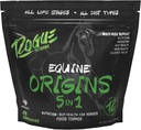 ROGUE PET VIDENSKAB Oprindelse 5- in-1 Horse Supplement - Pelleted Equine Food Topper w / Natural Omega 3 Fish Oil - Understøtter Gut Health, Ulcer Relief & Joints- Hjælper Allergier, Hud og Coat Sundhed (5 lbs)
