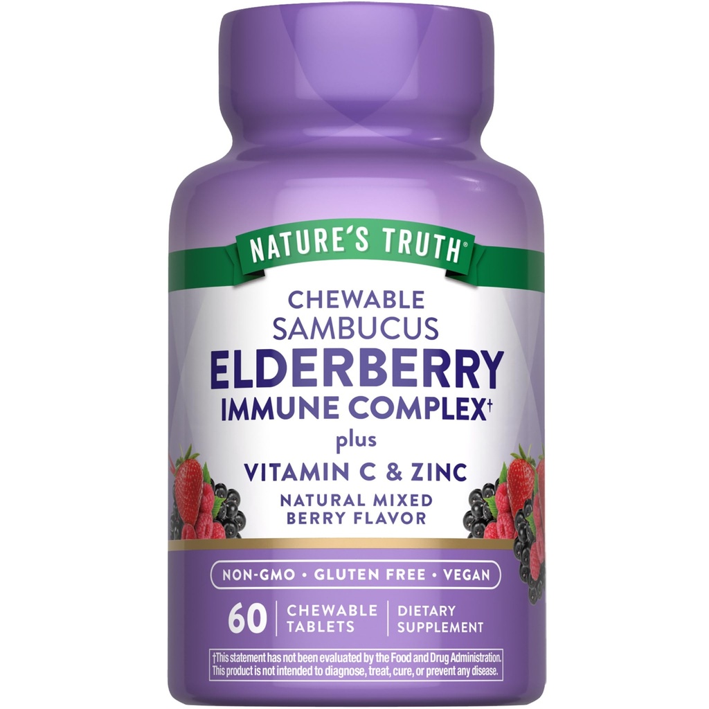 Nature 's Truth Elderberry Immuncomplex 124; 60 tyggetabletter