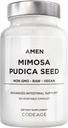 Amen Organic Mimosa Pudica Frø Kapsler, 2 Måned Supply, Vegan Mimosa Pudica Seed Plant Supplement - Mimosin Sensitive Plant Pills - Fat Opløselige Kosttilskud - Non-GMO & Vegan - 120 Kapsler