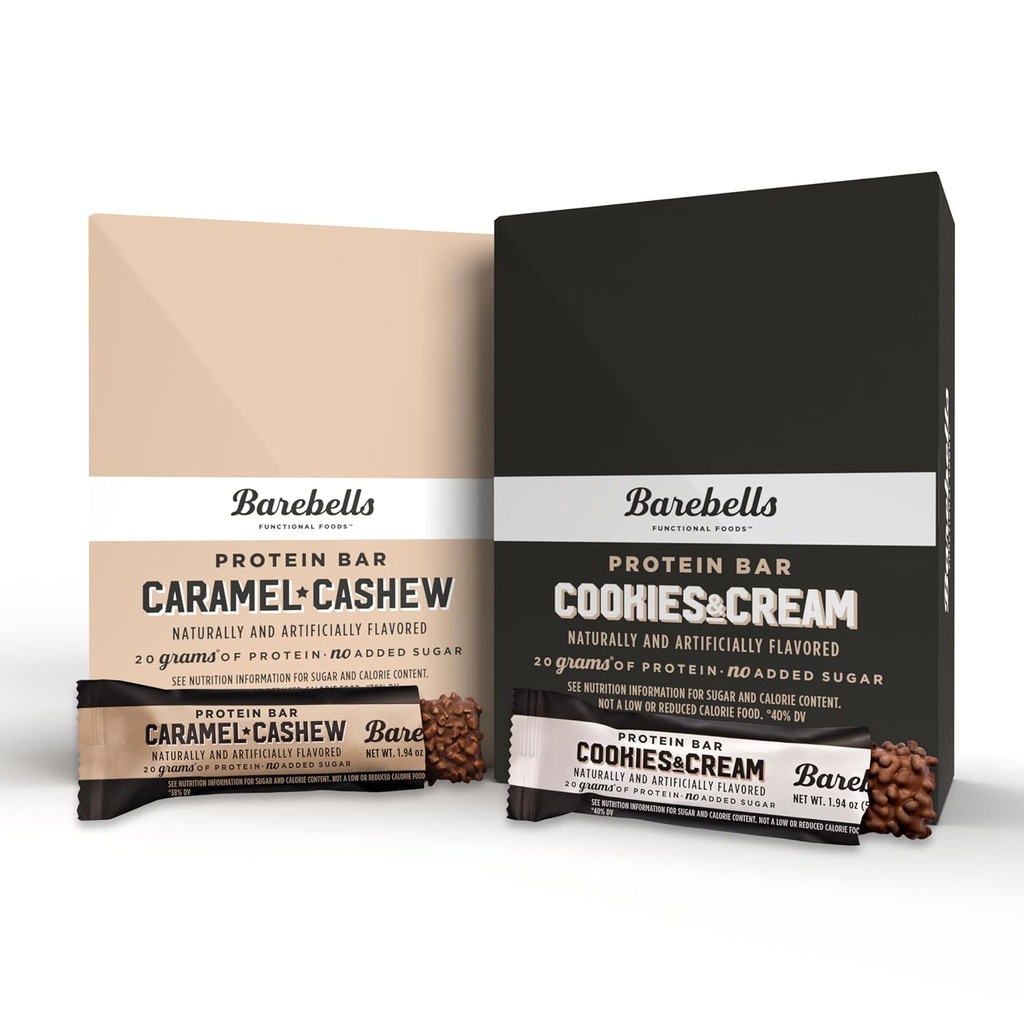 Barebells Caramel Cashew og Cookies & Cream - 24 Pack