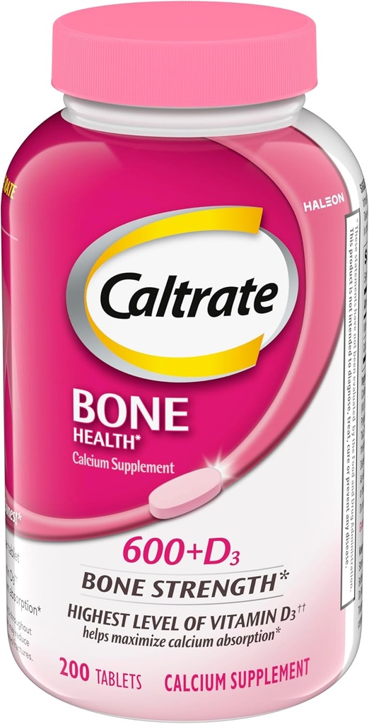 Caltrat 600 Plus D3 Calcium- og D- vitamintilskud, bentilskud til voksne - 200 Tæl