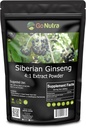 Go Nutra Siberian Ginseng - Eleuthero Root Powder Name 124; 4: 1 Extract 4X Times Stronger # 124; Understøtter Energi & Stamina # 124; Natural & Adaptogenic # 124; Eleutherococcus Senticosus # 124; Non- GMO # 124; 4 Ounce