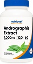 Nutricost Andrographis Extract Kapsler (1000mg) (120 Kapsler) - Sundhed og Wellness Vegetar Supplement, 60 Servering
