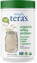 simpelthen tera 's Organic Whey Protein Powder - Græs Fed Whey Protein Powder uden kunstige sødestoffer, Unflavored, Non- GMO, Kosher, Gluten- Free - Plain Unsweeened 12 Oz.