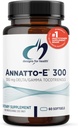 Design til sundhed Annatto- E 300mg tocotrienoler E-vitamin - Delta + Gamma Tocotrienoler til at understøtte hjertets sundhed, øje sundhed, sund aldring - DeltaGold Antioxidanter Supplement (60 Vitamin E Softgels)