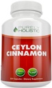 Rent holistiske Ceylon kanel kapsler 1500mg, 225 Vegan kanel kapsler, 75 dages forsyning (25% flere servicer), True Sri Lankan Ceylon kanel supplement
