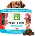 Kun Natural Pet Probiotic Dog and Cat Supplement - fordøjelsesmiddel & Gut Health Enzyme Formel, Puppy & Canine fordøjelsesmiddel, Bedste for Mave Relief & Gasaid - Soft Chews, 60 Greve.