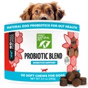 Kun Natural Pet Probiotic Dog and Cat Supplement - fordøjelsesmiddel & Gut Health Enzyme Formel, Puppy & Canine fordøjelsesmiddel, Bedste for Mave Relief & Gasaid - Soft Chews, 60 Greve.