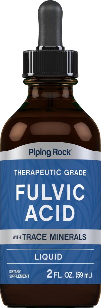 Piping Rock Liquid Fulvic Acid Drops Mex124; 2 fl oz Mex124; with Trace Minerals Mex124; Ionic Supplement Mex124; Vegetar, Non- GMO & Gluten Free