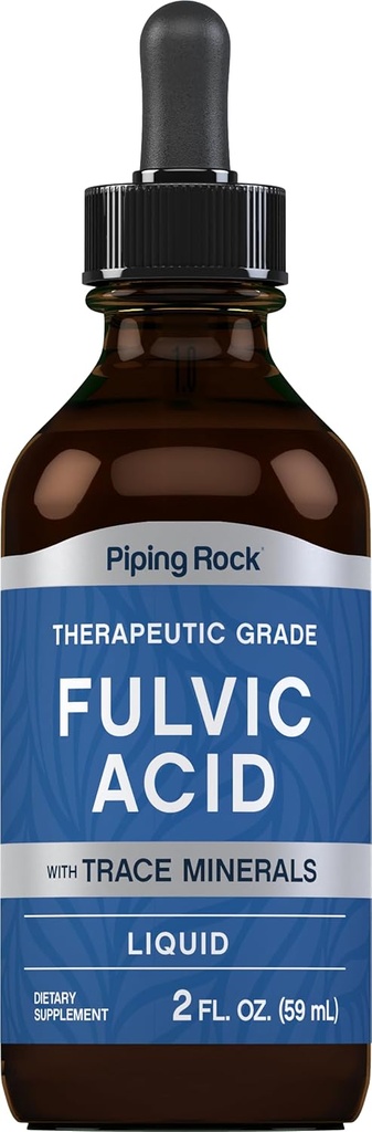 Piping Rock Liquid Fulvic Acid Drops Mex124; 2 fl oz Mex124; with Trace Minerals Mex124; Ionic Supplement Mex124; Vegetar, Non- GMO & Gluten Free