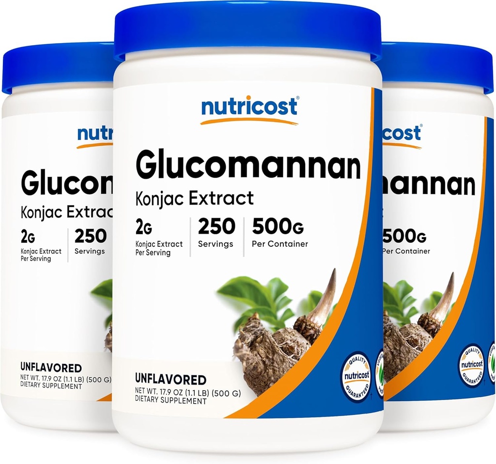 Nutricost Glucomannan Powder 500G (3 flasker)