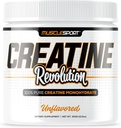 Musclesport Creatin monohydrat pulver - Mikroniseret Creatin monohydrat - Energi, Styrke & Endurance - 300g, Unflavored